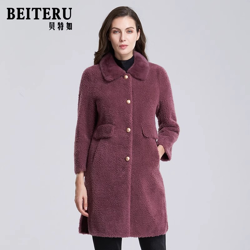 贝特如中长款时尚毛呢外套