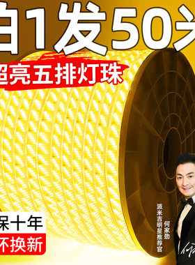220v灯带户外防水led客厅屋簷外墙氛围室外工程高压暖光暖色灯条