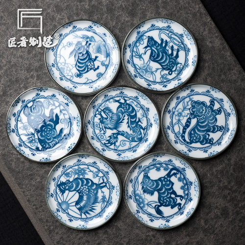 十二生肖复古满印青花