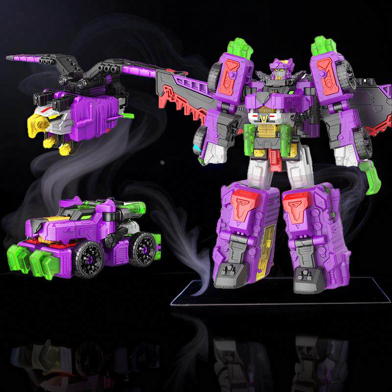 迷你特工队玩具超威能量龙王狼鹰变形机器人超金刚男孩儿童兽王机