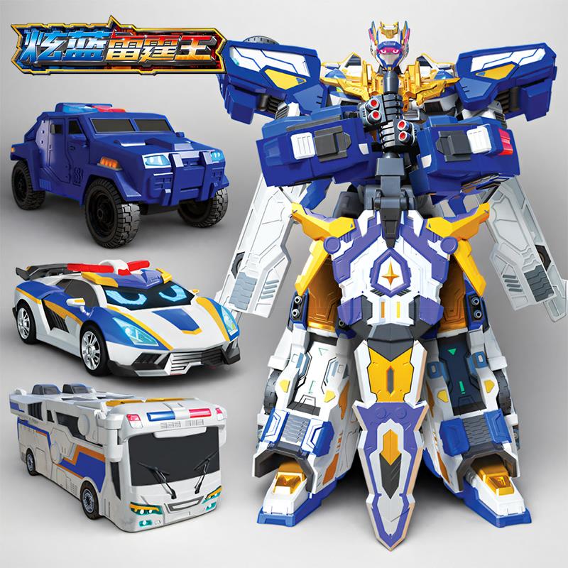 炫蓝雷霆王三合体新炫卡斗士2第二季S猛兽能量力量变形卡牌旋卡圣