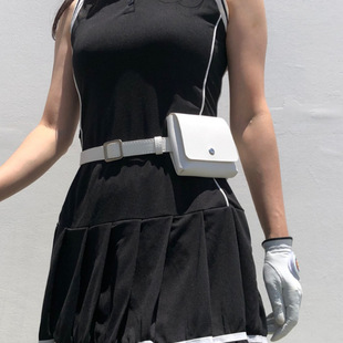 亚马逊同款户外女款高尔夫运动腰包 4个装球包PU皮测距仪皮包