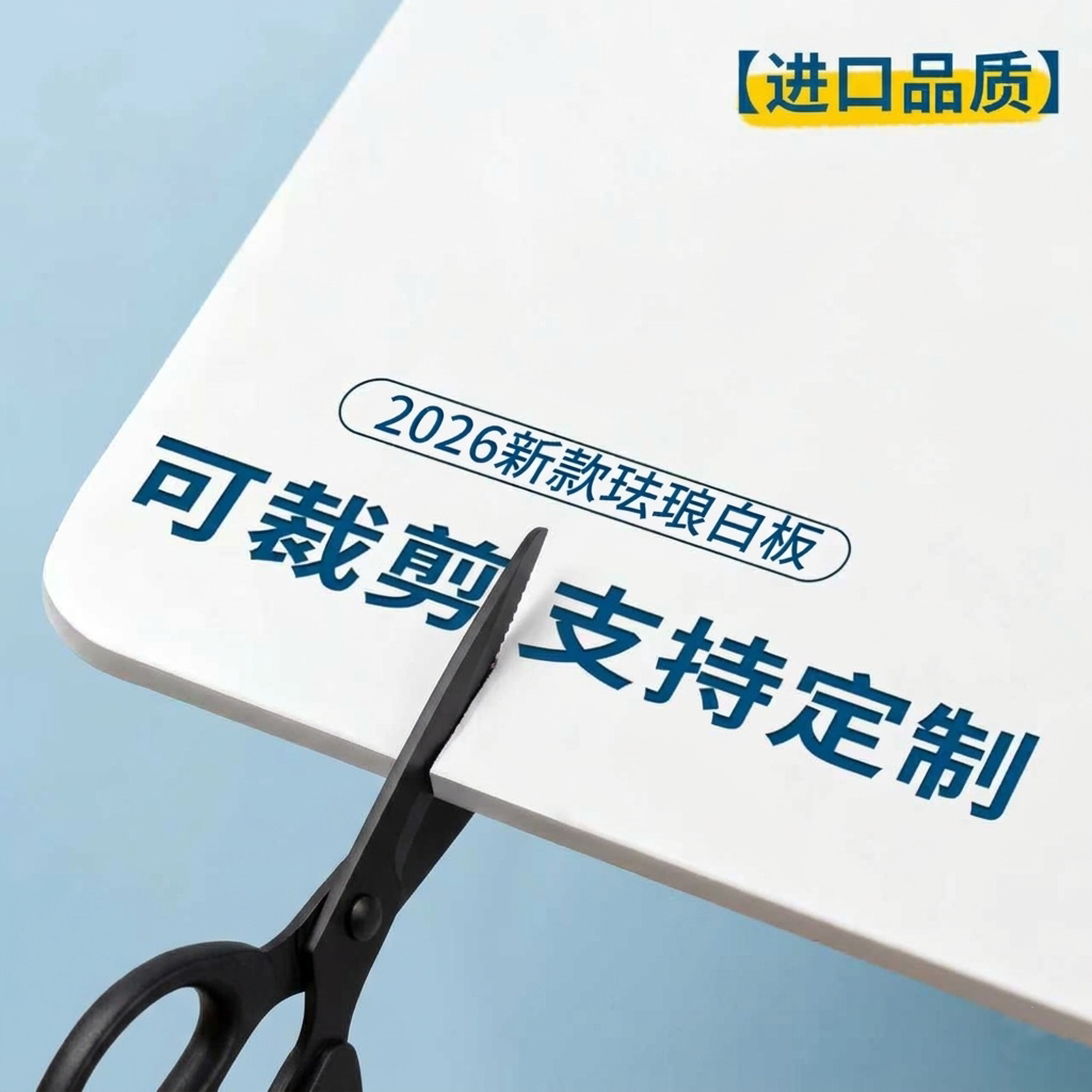 磁吸珐琅白板墙贴墙面上冰箱贴展示板厨房家用儿童强哑光性照片墙磁力法兰板金属镀锌板珐琅版黑板定制磁吸板