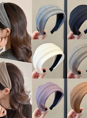 简约宽边洗脸发箍女2025新款秋冬发卡头箍高颅顶防滑发捆头饰