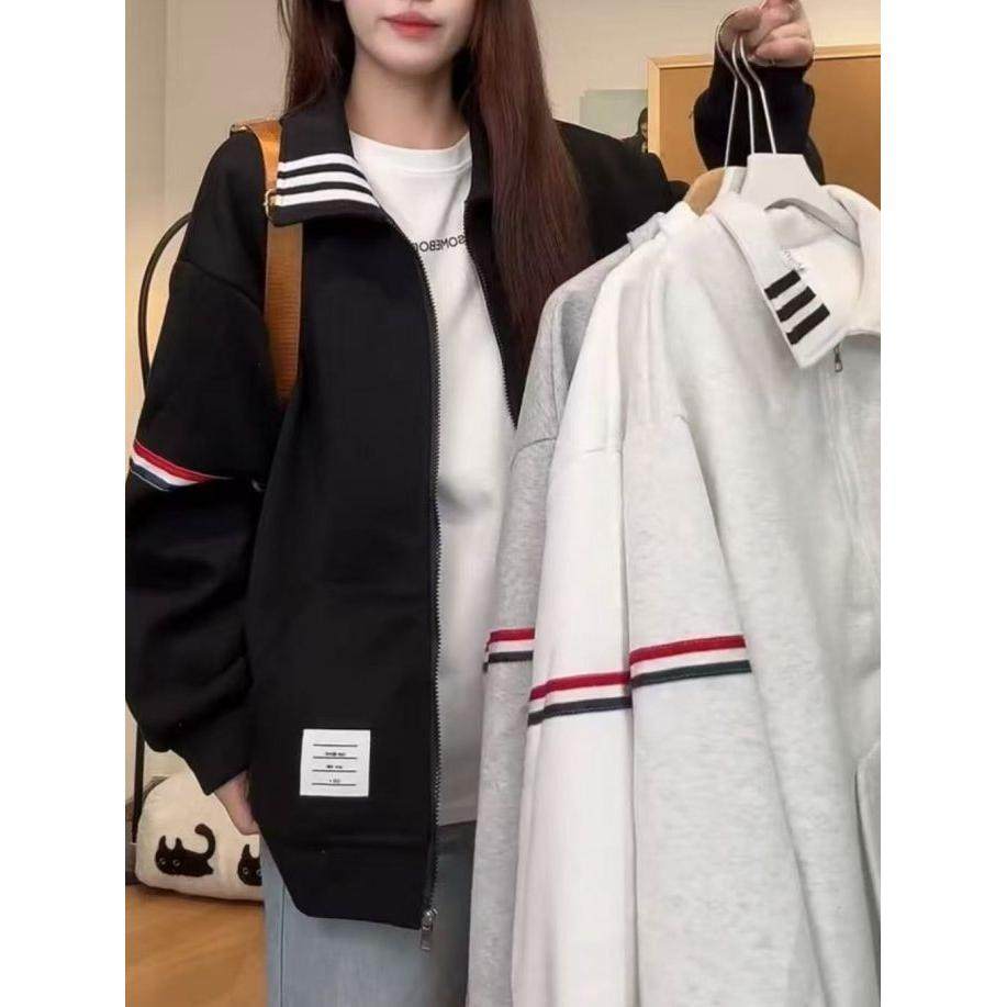 秋季韩系慵懒风立领卫衣外套女2025宽松学生休闲棒球服夹克上衣潮