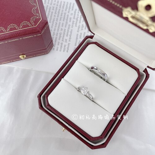 礼盒装结婚婚礼仪式莫桑钻对戒指