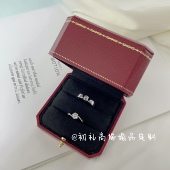 50分扭臂心形六爪结婚婚礼仪式 假对戒钻戒活口可调节婚戒拍照道具