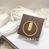 4mm古法传承金手镯仿真磨砂结婚婚礼定亲秀禾拍照道具两世欢素圈