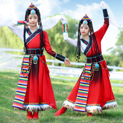 儿童藏族舞蹈演出服卓玛独唱