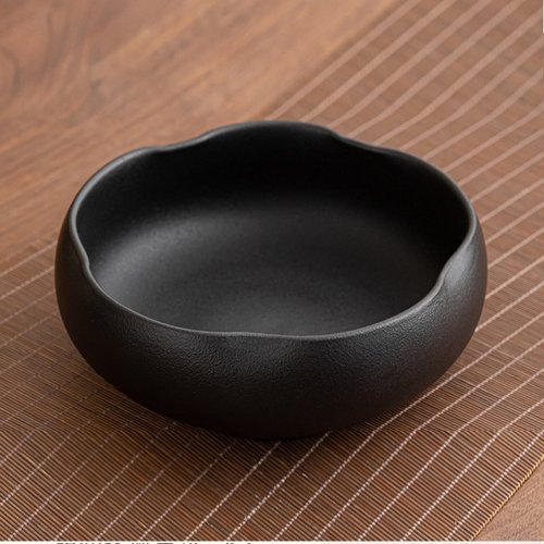 桌面垃圾桶餐桌上垃圾盘陶瓷茶台