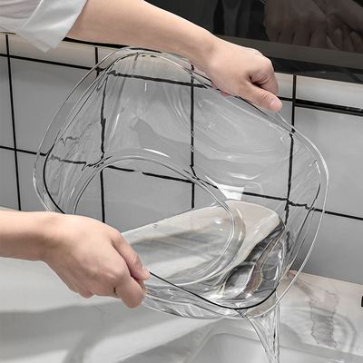 正品美容院专用透明洗脸盆家用塑料加厚透明衣盆长方形水盆子宿舍