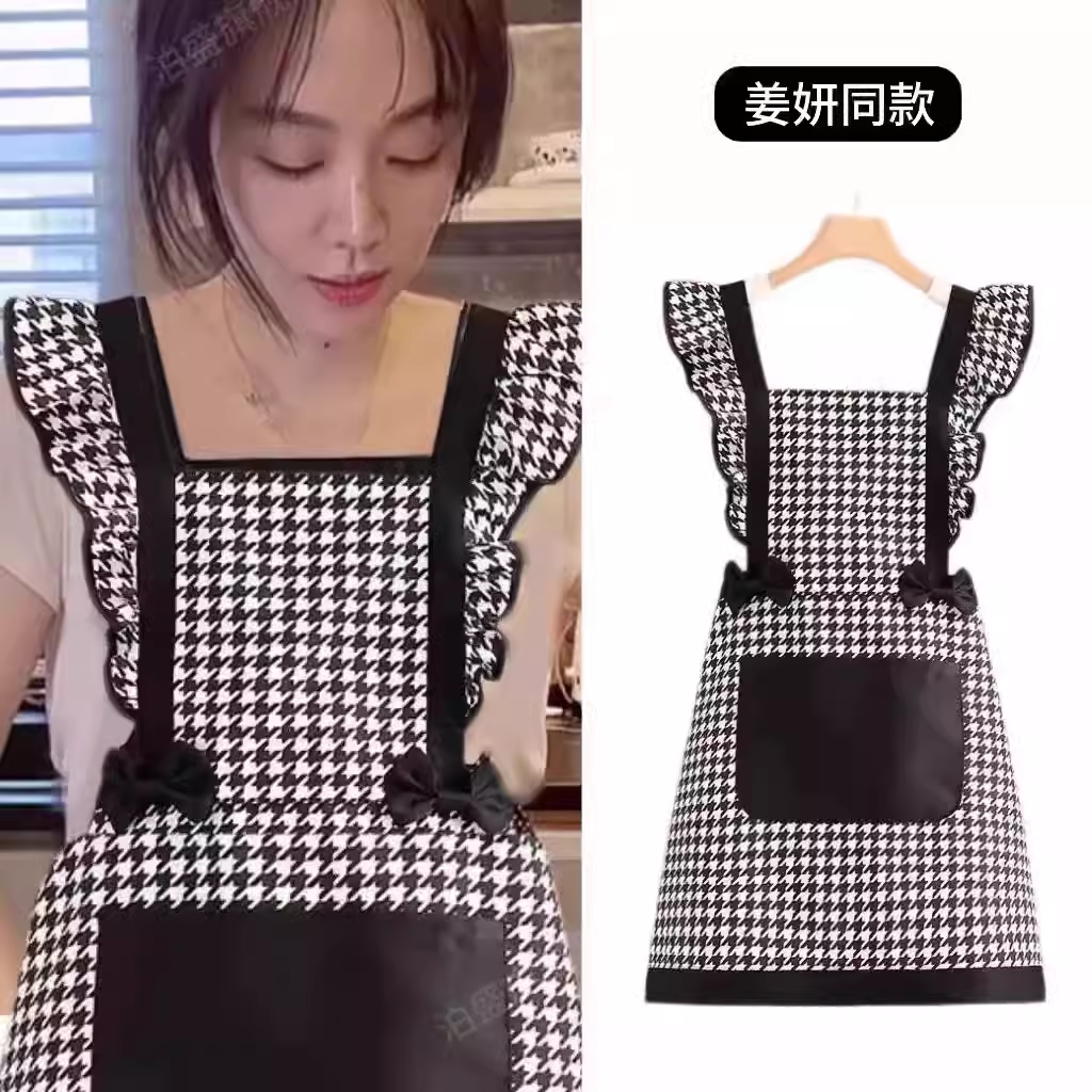 明星同款围裙家用厨房2026新款防水油做饭罩衣女时尚洋气的工作服