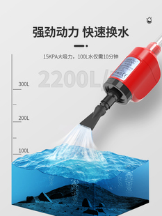 鱼缸换水器吸粪器电动抽水洗沙器清洗换水神器清洁工具吸鱼屎泵