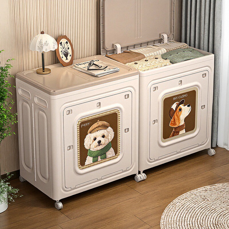 衣服收纳箱整理箱家用衣物儿童宝宝柜子塑料羽绒服被子翻盖储物柜