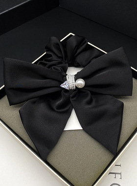 蝴蝶结在逃公主落难头绳女大肠发圈黑色女高级感低丸子头发饰头饰