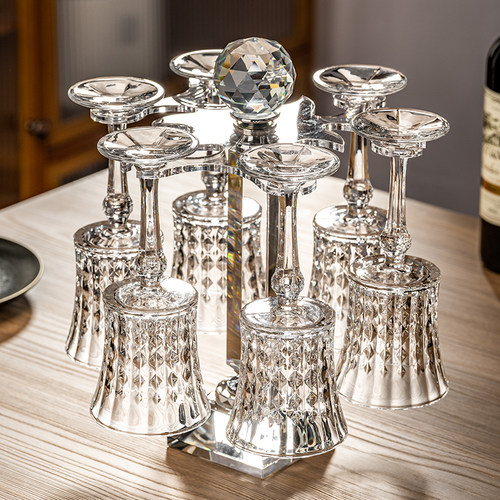 法式浮雕红酒杯套装轻奢高档水晶