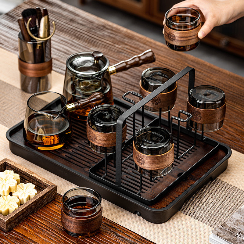 玻璃茶具套装家用高档轻奢办公室高端泡茶壶喝功夫茶杯具一套专用