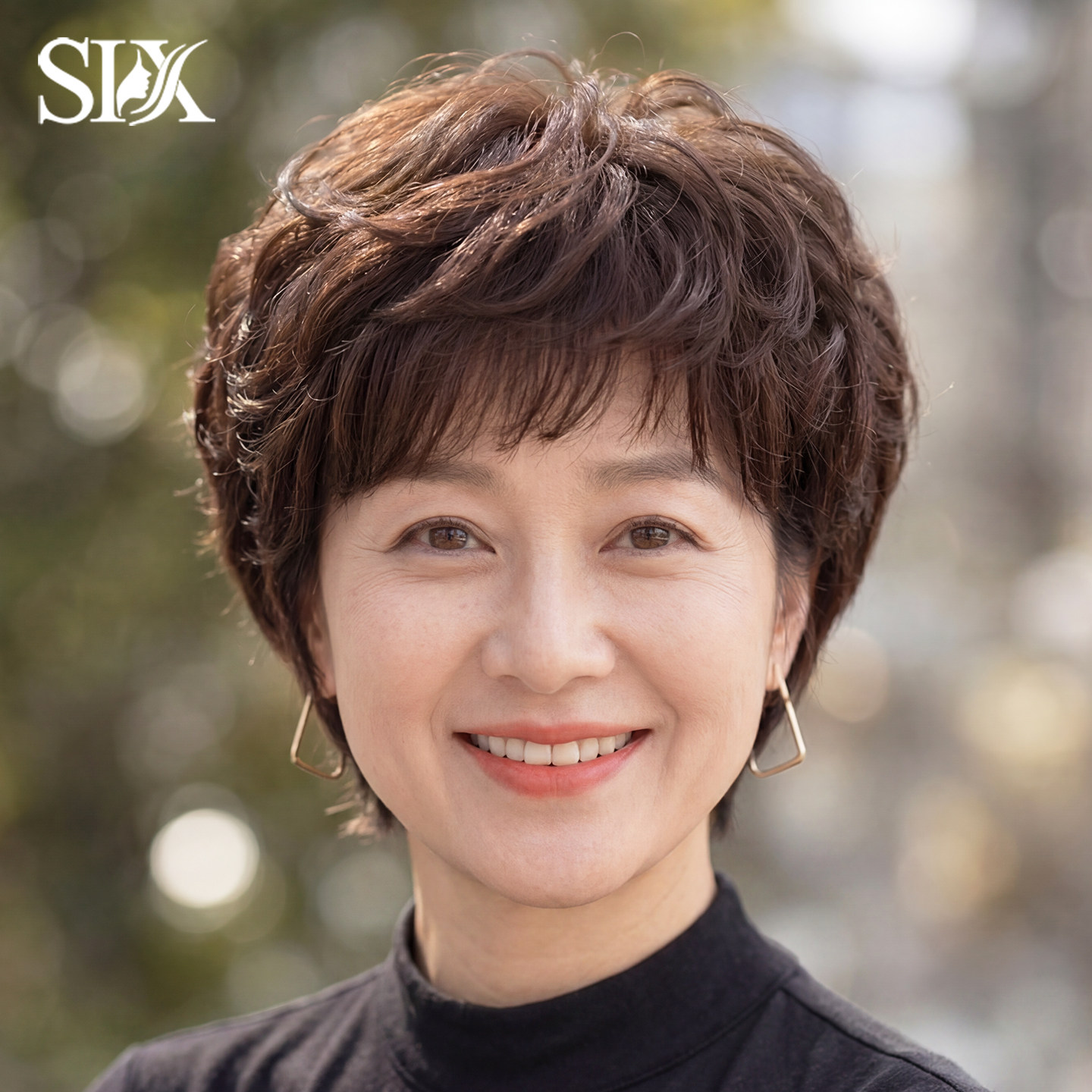 假发中老年女妈妈款真发头套自然