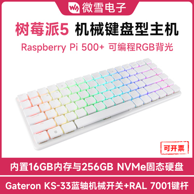 微雪RaspberryPi500+电脑主机