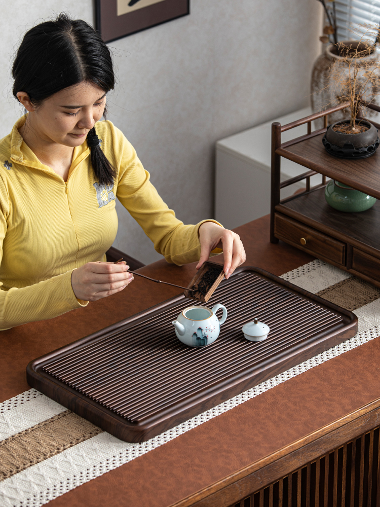 高端茶盘家用2025新款彷电木实木茶托盘茶具办公室用干泡茶台茶海