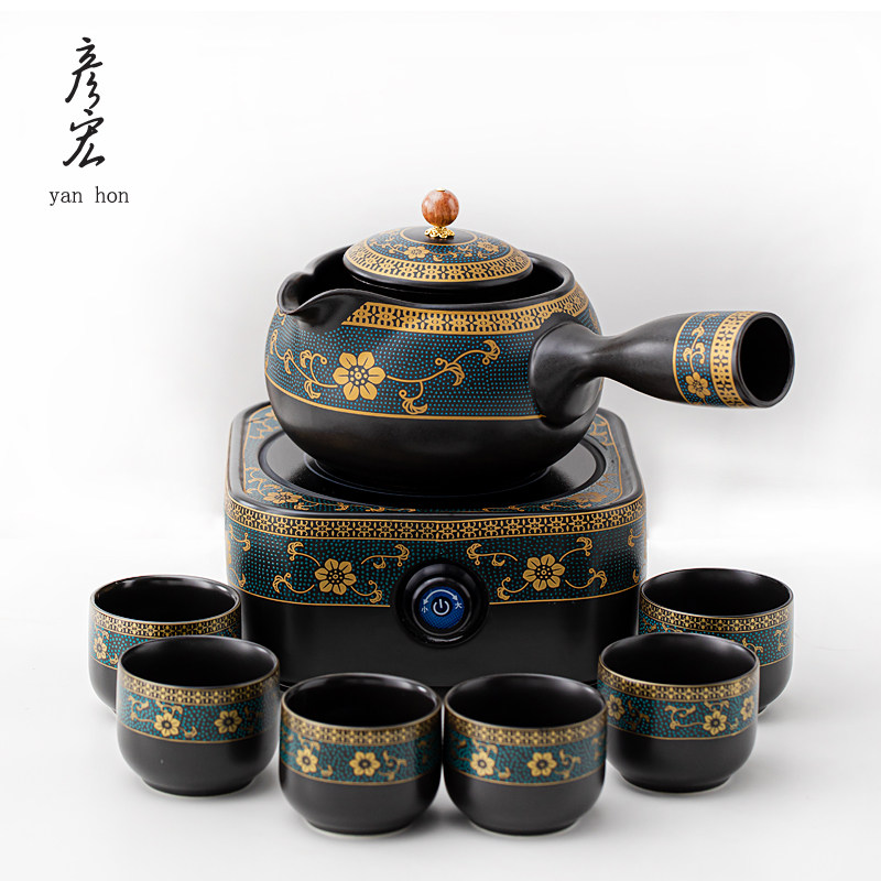 覆古陶瓷煮茶器套装家用电陶炉烧水普洱泡茶办公烧水壶办公泡茶壶