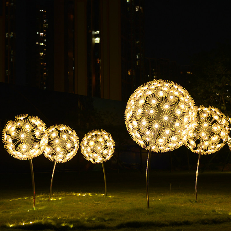 led仿真蒲公英灯户外芦苇灯防水广场公园小区草坪装饰烟花景观灯