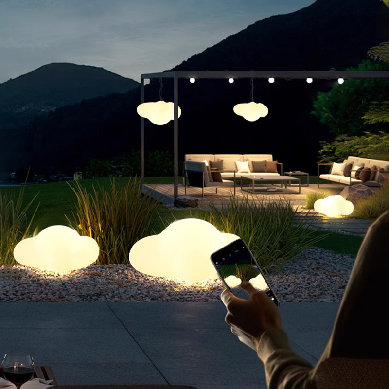 户外景观庭院灯吊灯云朵灯别墅花园灯室外凉亭露台灯阳光房专用灯