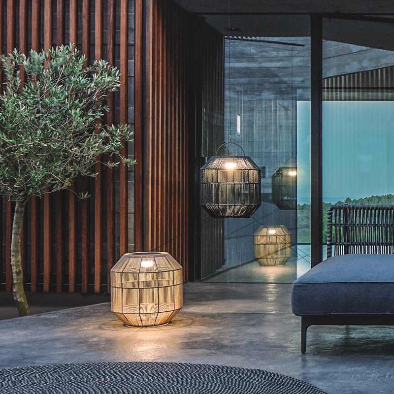 太阳能草坪灯户外防水别墅庭院灯创意落地灯手工编织园林灯