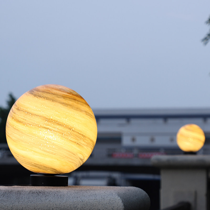 户外防水花园别墅庭院圆形星球灯柱头灯围墙灯大门柱灯别墅柱子灯,家装灯饰光源,柱头灯,淘宝优惠券,粉丝福利购,淘宝优惠卷