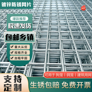 镀锌铁丝围栏铁网格网养殖鸡狗笼钢丝电焊网片加粗建筑隔离防护网