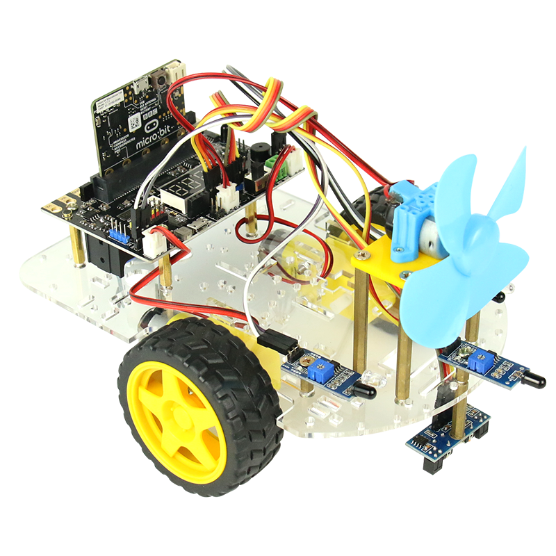 编程机器人microbit小车智能套件支持Python/makecode超声波避障