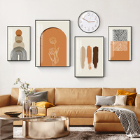 轻奢客厅装饰画现代简约大气壁画北欧风格组合沙发背景墙背后挂画