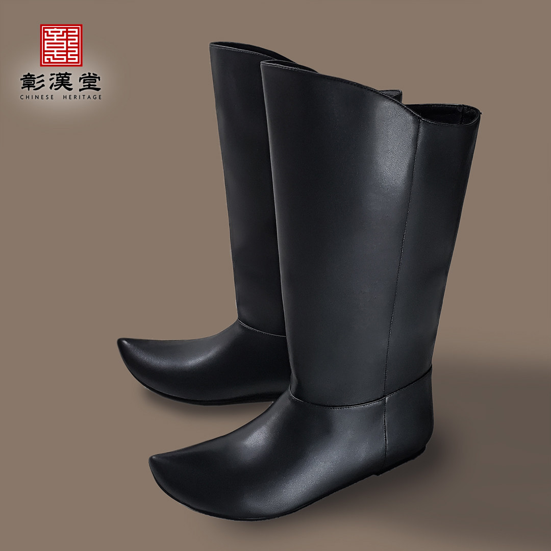 【彰汉堂】 唐制乌皮六合靴 真皮 复原款唐代六缝靴 长安十二同款