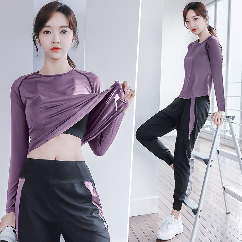 瑜伽服女套装春秋季速干衣跑步服