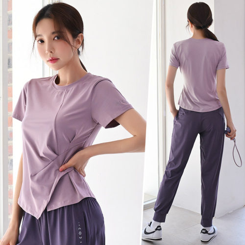 瑜伽服跑步运动套装女春夏季速干