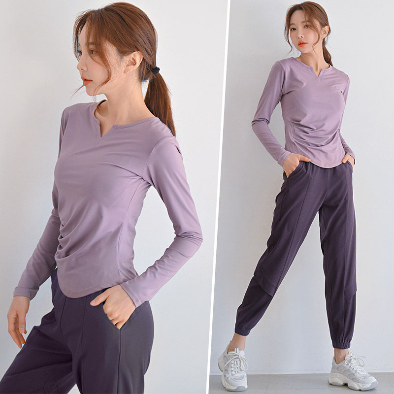 跑步运动套装女春秋季晨跑服时尚速干衣瑜伽服女专业健身房健身服