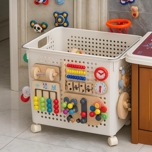 忙碌板洞洞板围栏蒙氏早教diy配件儿童宝宝玩具婴幼版收纳车筐框