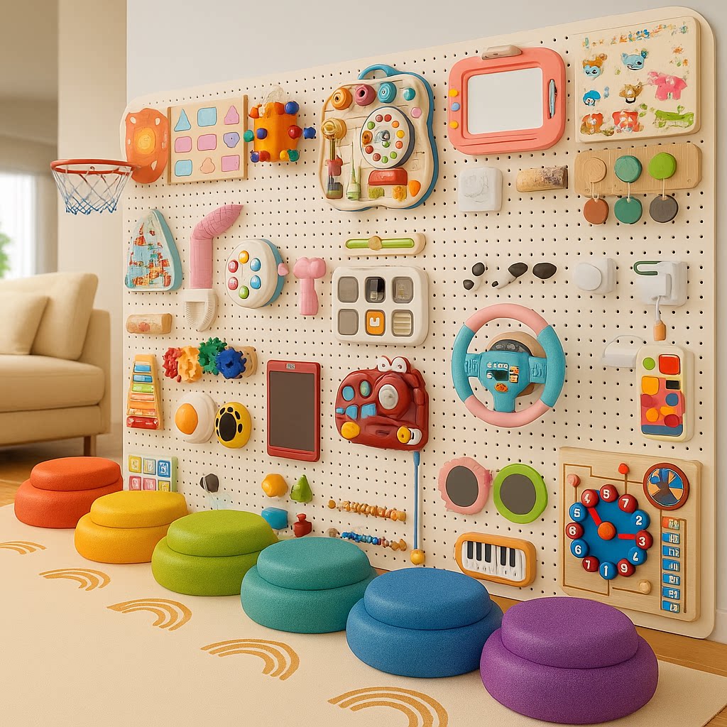 蒙氏教育洞洞板忙碌板屋宝宝围栏墙上早教diy配件儿童婴幼儿玩具