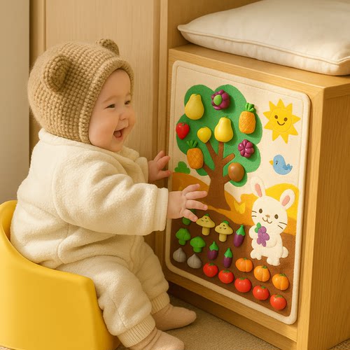 毛毡板切切乐围栏儿童玩具水果蔬菜摘摘乐创意魔术贴装饰配件婴儿幼儿宝宝蒙氏早教