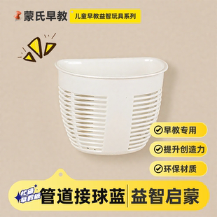 管道接球篮儿童蒙氏早教启蒙益智游戏宝宝围栏墙上忙碌板玩具配件