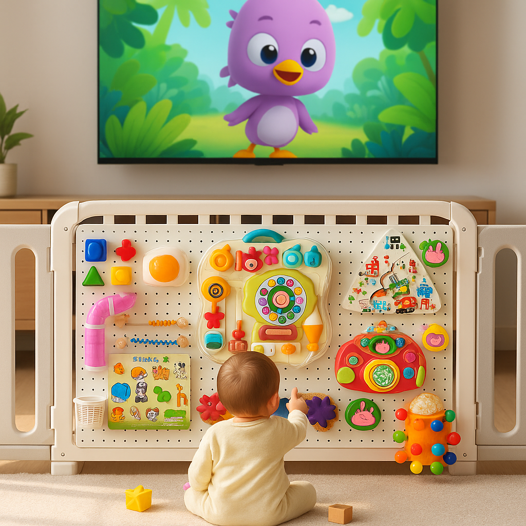 洞洞板忙碌板让宝宝在欢乐中成长