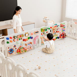 蒙氏早教围栏婴儿防护栏三面儿童游戏客厅爬爬垫室内家用宝宝单面