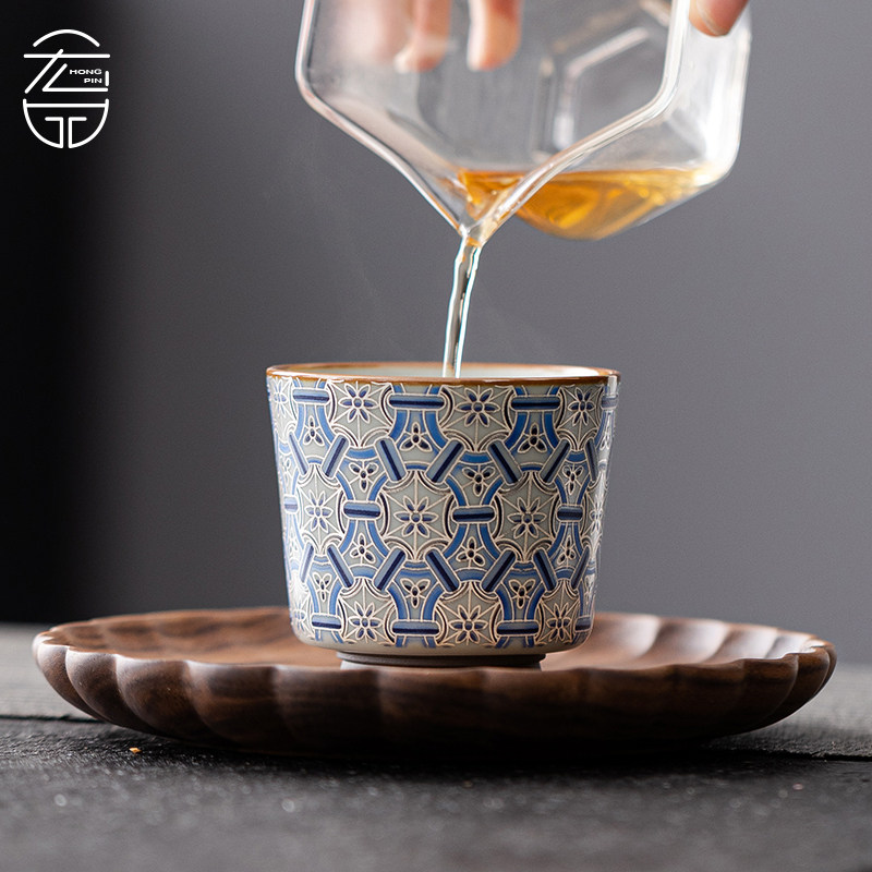 宏品复古汝窑主人杯品茗杯包邮
