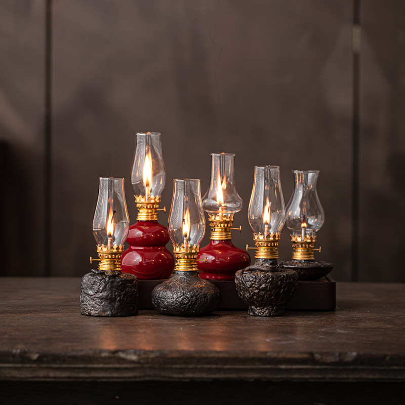 侘寂风卧茶室复古酥油灯