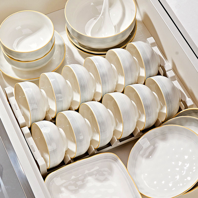 高级感碗碟套装家用2025新款高颜值餐具陶瓷碗盘套装乔迁碗筷碗具