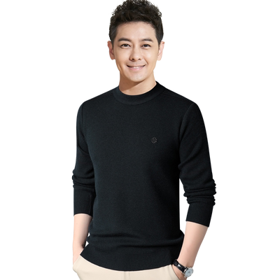 罗蒙秋冬羊毛衫中年打底加绒