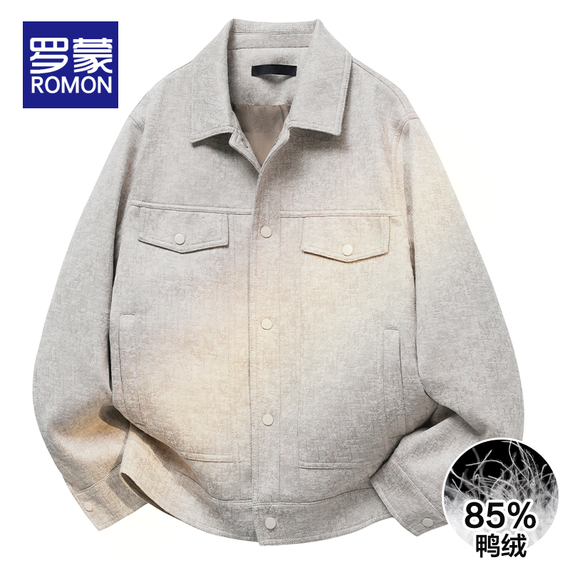 罗蒙基础大众翻领常规羽绒服