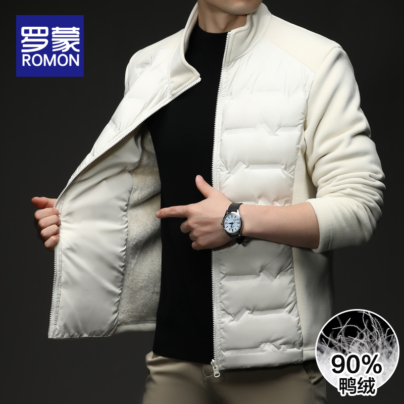 罗蒙基础大众立领常规羽绒服