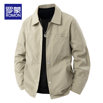 罗蒙翻领春季标准夹克