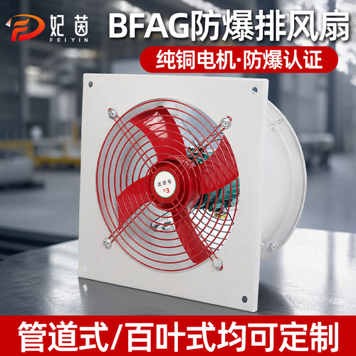 工业防爆排风扇220V 380V隔爆型风机换气排风机BFAG-300/400筒式